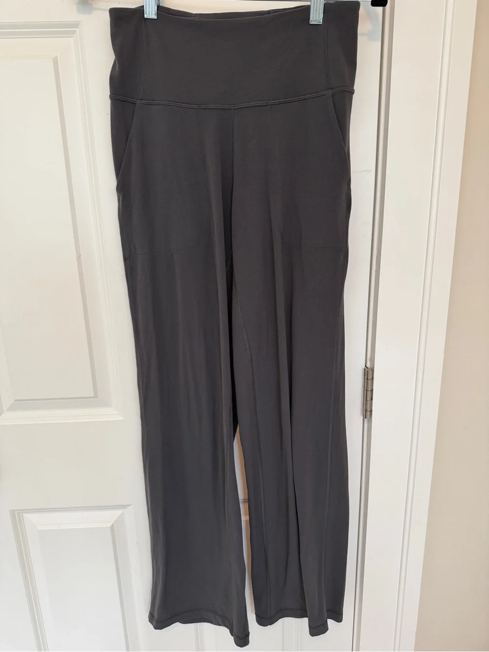 lululemon athletica Wide-Leg Black Crepe Trousers